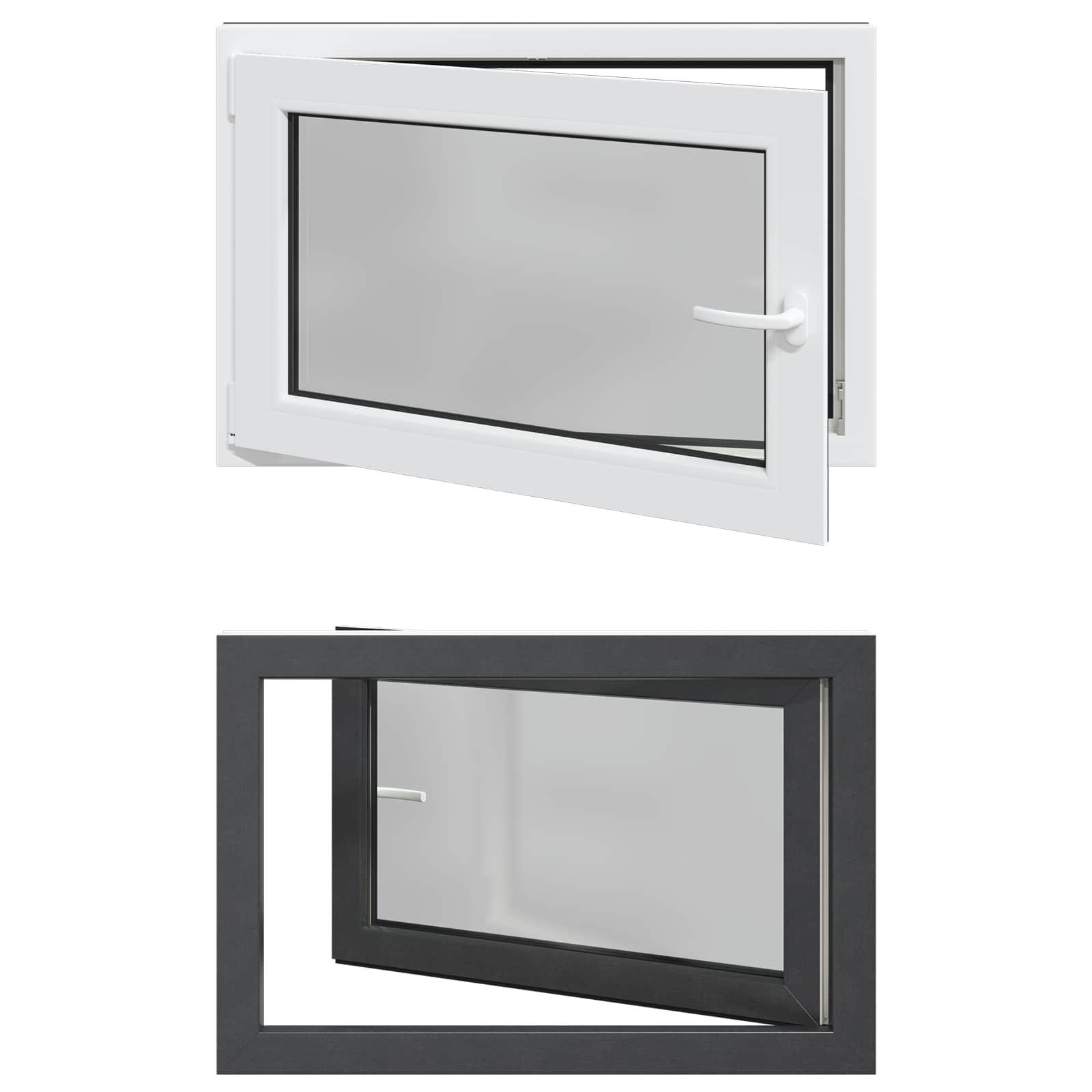 Finestra per Soffitta RISOR 90 x 70 cm PVC e Vetro Antracite | homemem39