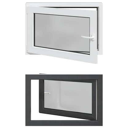 Finestra per Soffitta RISOR 90 x 70 cm PVC e Vetro Antracite | homemem39