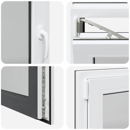 Finestra per Soffitta RISOR 100 x 50 cm PVC e Vetro Antracite | homemem39