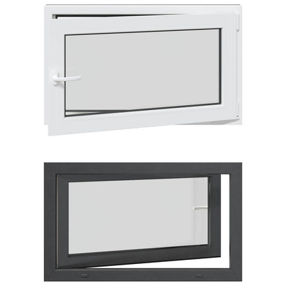 Finestra per Soffitta RISOR 100 x 60 cm PVC e Vetro Antracite | homemem39