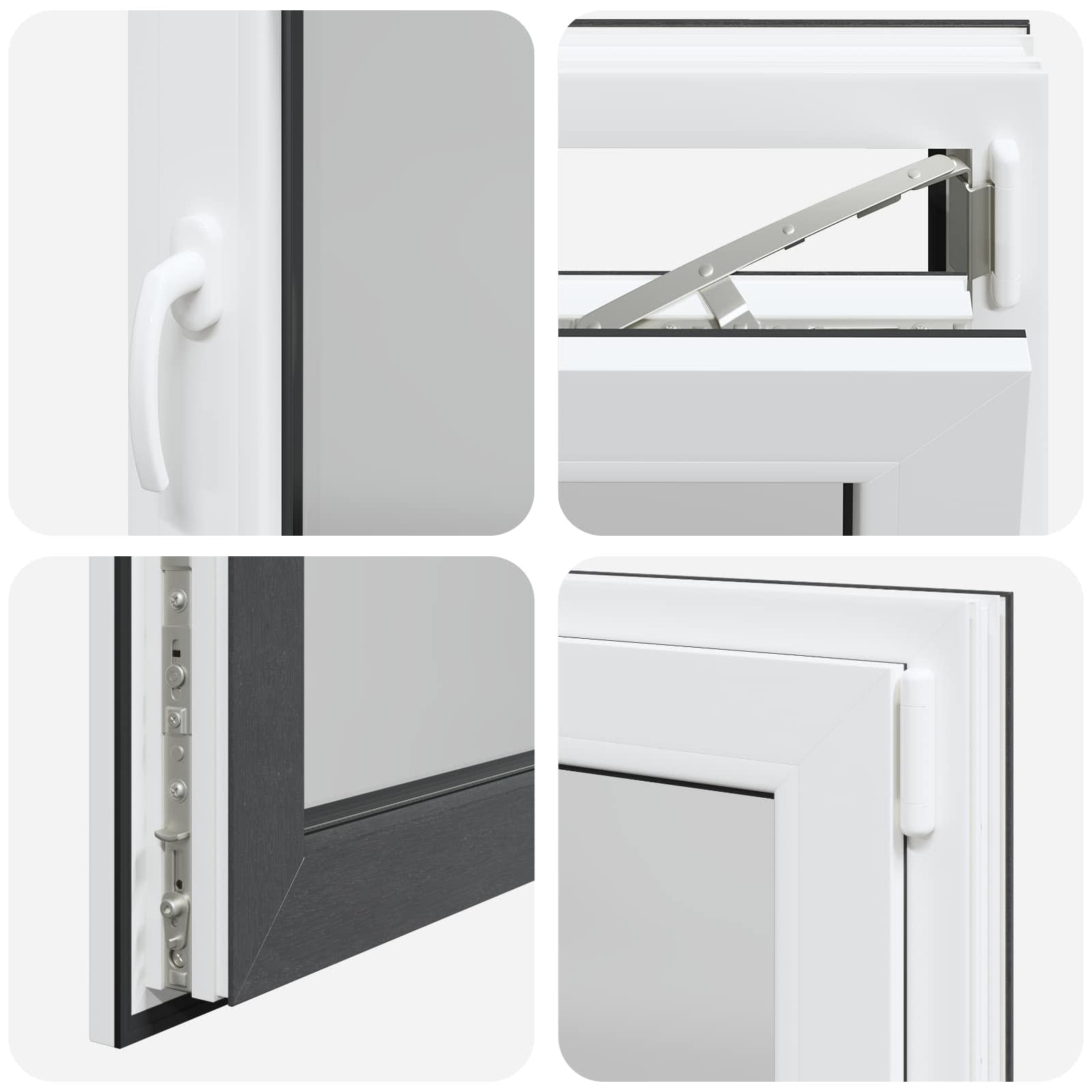 Finestra per Soffitta RISOR 110 x 60 cm PVC e Vetro Antracite | homemem39