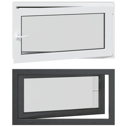 Finestra per Soffitta RISOR 110 x 70 cm PVC e Vetro Antracite | homemem39