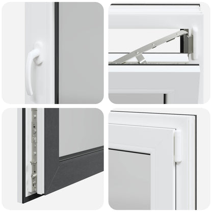Finestra per Soffitta RISOR 120 x 60 cm PVC e Vetro Antracite | homemem39