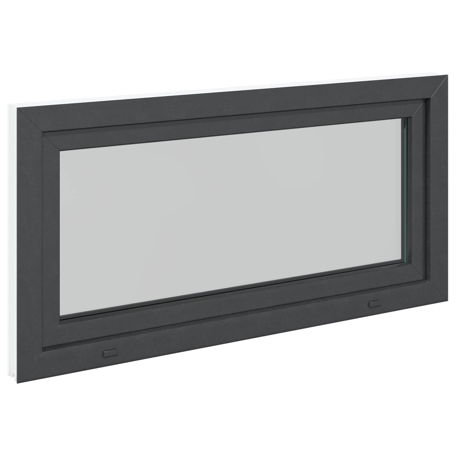 Finestra per Soffitta RISOR 120 x 60 cm PVC e Vetro Antracite | homemem39