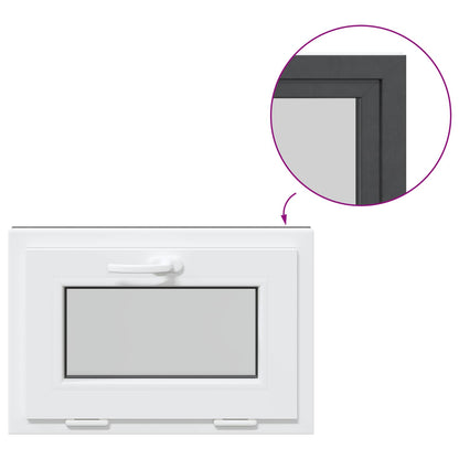 Finestra per Soffitta RISOR 60 x 40 cm PVC e Vetro Antracite | homemem39
