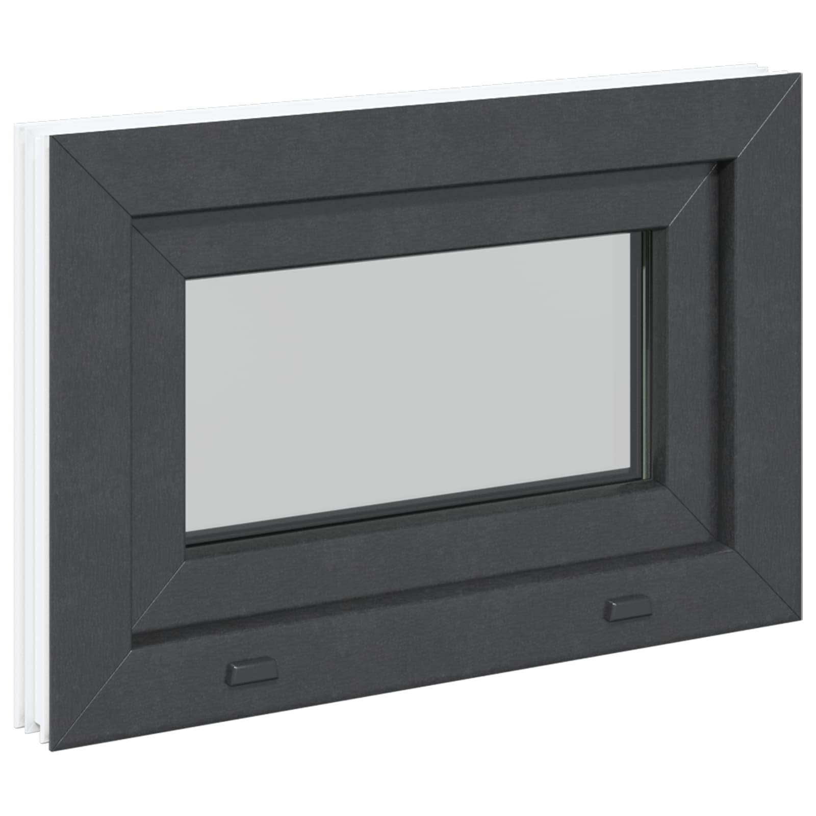 Finestra per Soffitta RISOR 60 x 40 cm PVC e Vetro Antracite | homemem39
