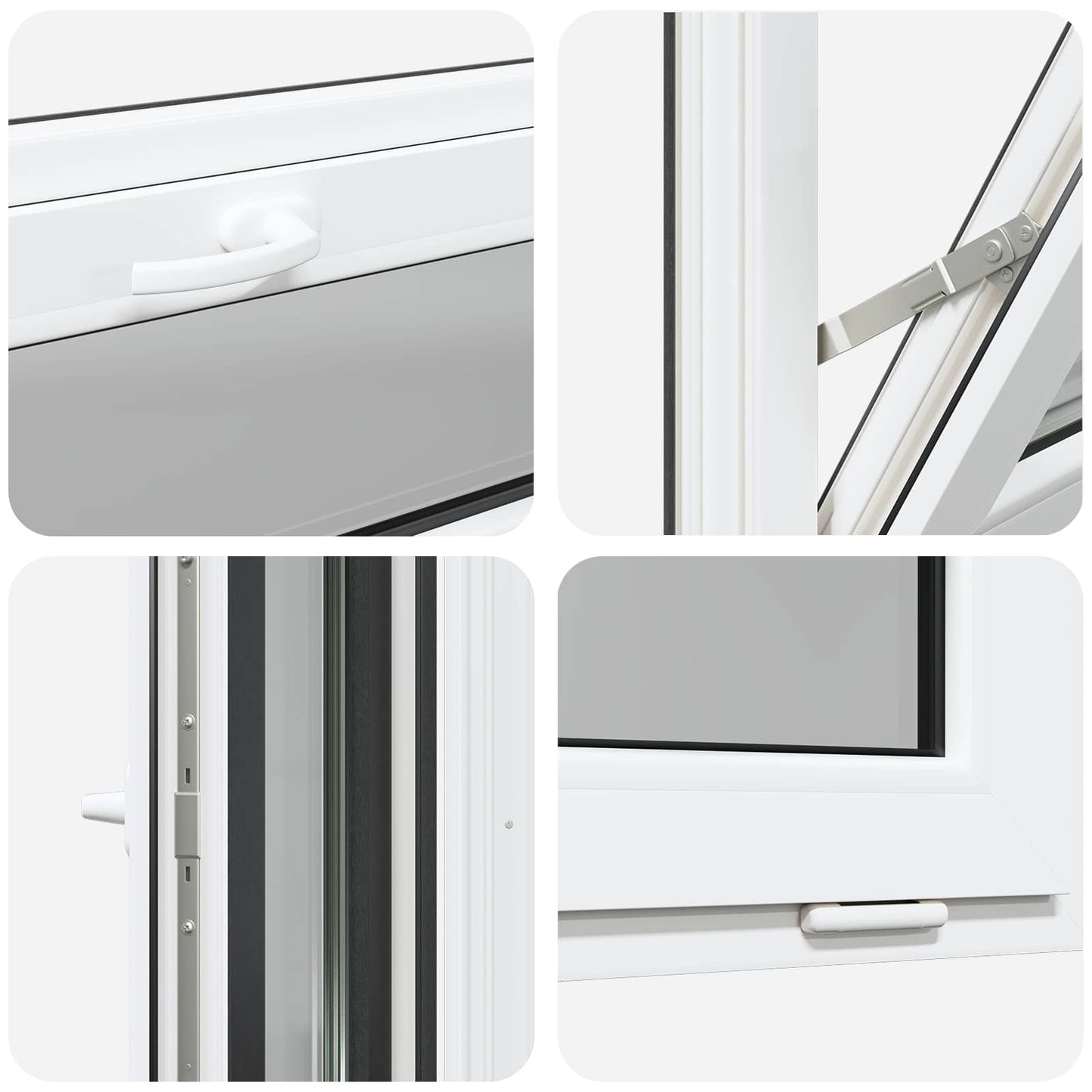 Finestra per Soffitta RISOR 90 x 40 cm PVC e Vetro Antracite | homemem39