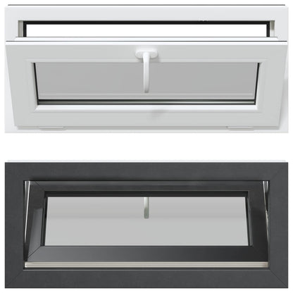 Finestra per Soffitta RISOR 90 x 40 cm PVC e Vetro Antracite | homemem39