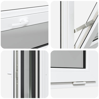 Finestra per Soffitta RISOR 100 x 40 cm PVC e Vetro Antracite | homemem39