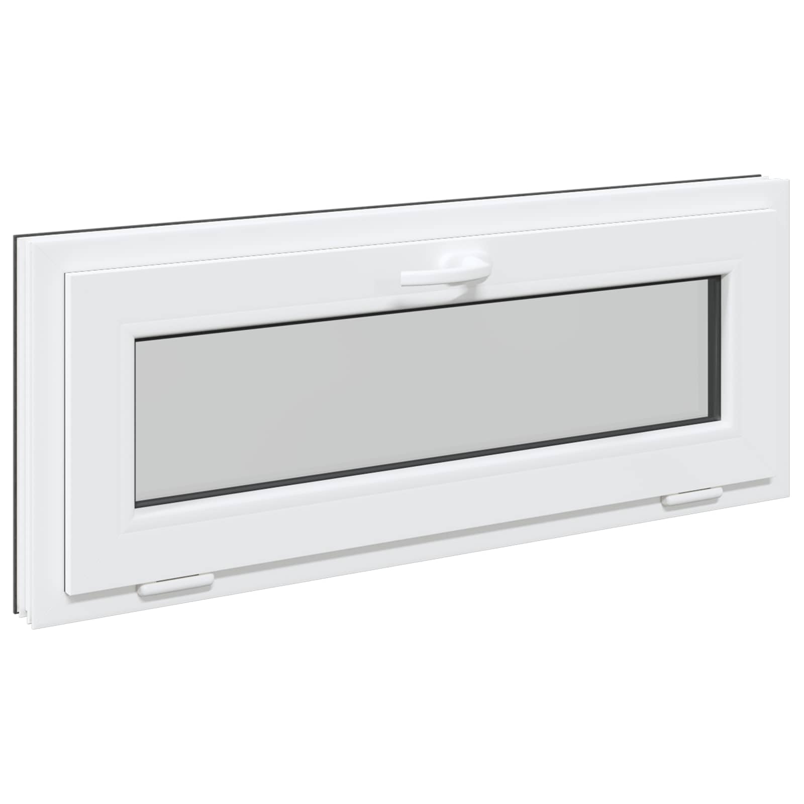 Finestra per Soffitta RISOR 100 x 40 cm PVC e Vetro Antracite | homemem39