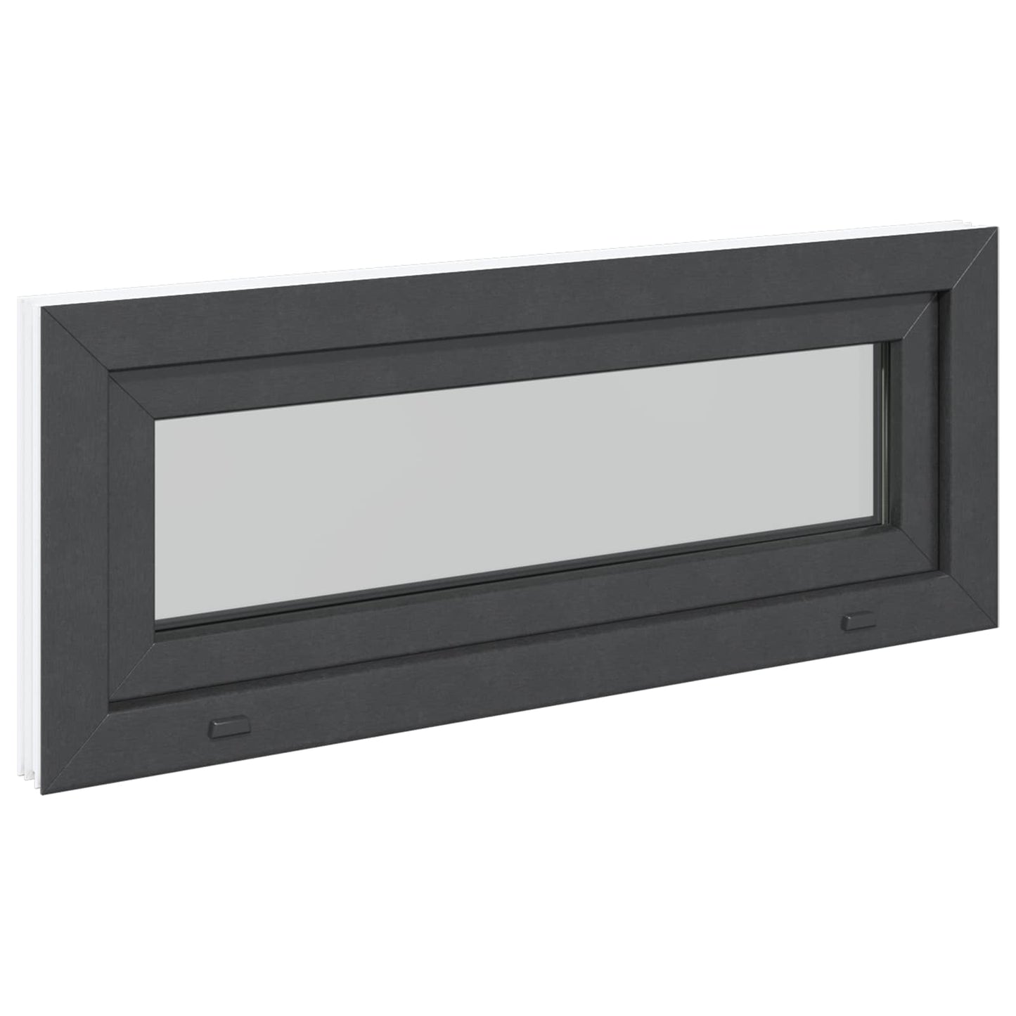 Finestra per Soffitta RISOR 110 x 40 cm PVC e Vetro Antracite | homemem39
