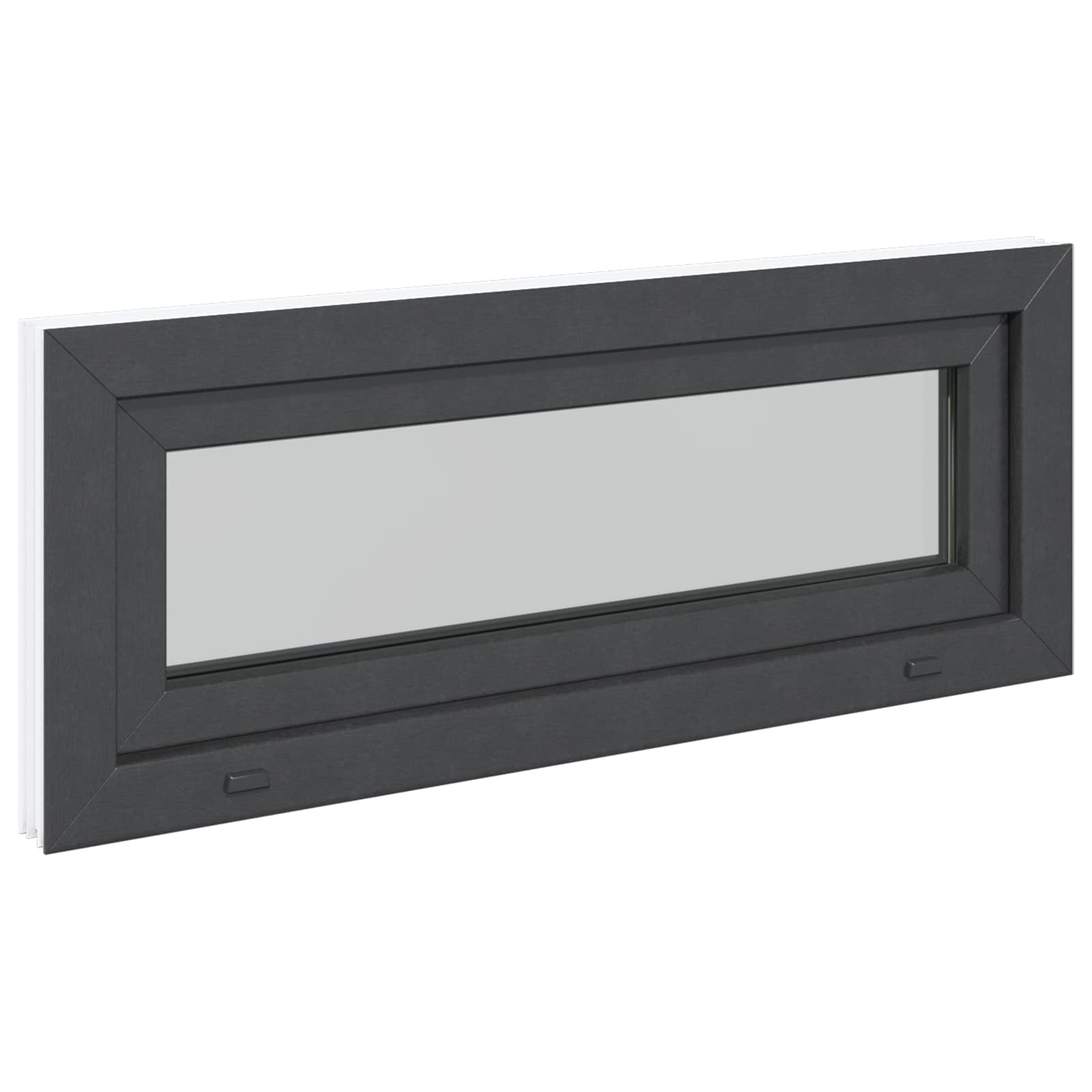 Finestra per Soffitta RISOR 110 x 40 cm PVC e Vetro Antracite | homemem39