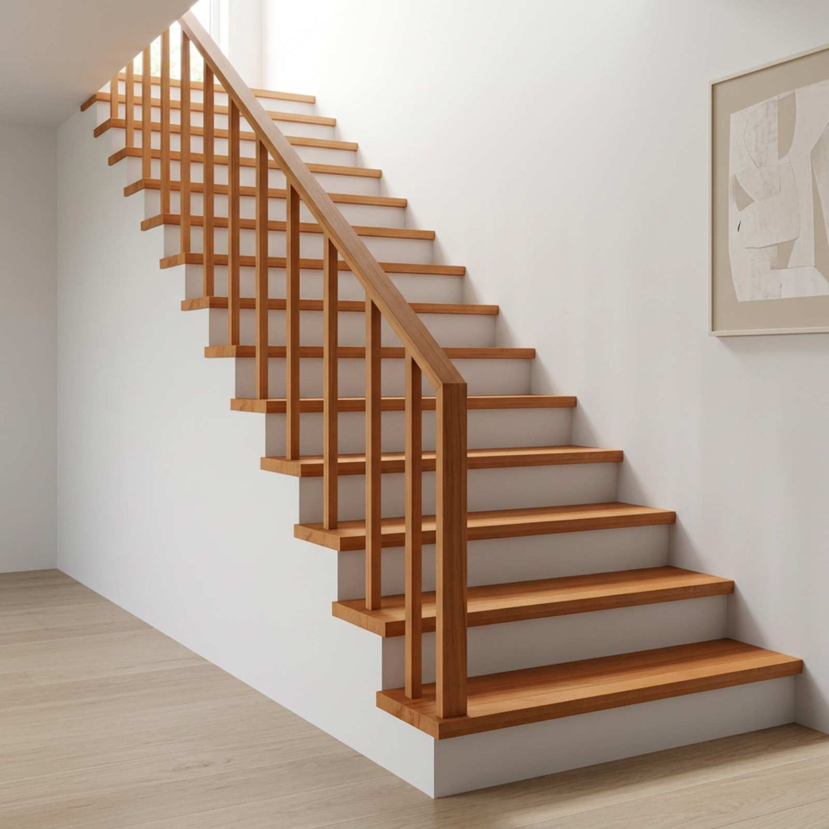 Tappeti per scale 8 pz 90 x 30 x 2 cm Marrone Chiaro | homemem39