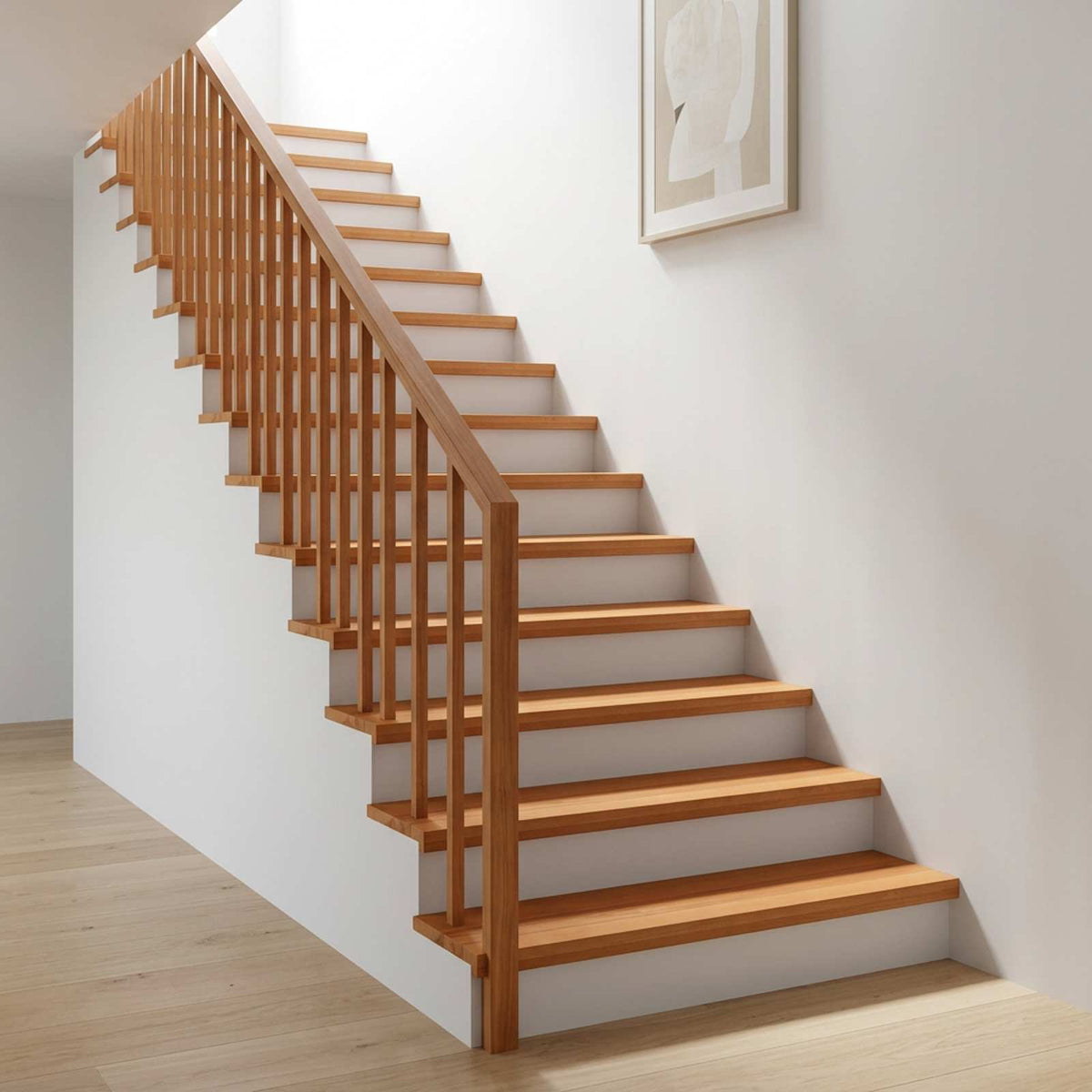 Tappeti per scale 8 pz 100 x 30 x 2 cm Marrone Chiaro | homemem39