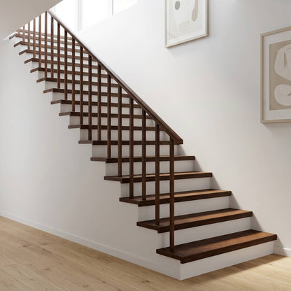 Tappeti per scale 4 pz 80 x 25 x 2 cm Marrone Scuro | homemem39