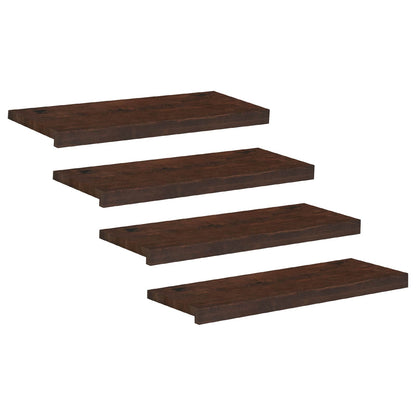 Tappeti per scale 4 pz 80 x 25 x 2 cm Marrone Scuro | homemem39