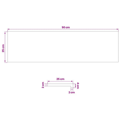 Tappeti per scale 4 pz 90 x 25 x 2 cm Marrone Scuro | homemem39