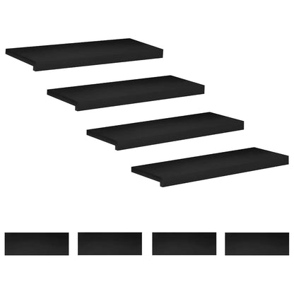 Tappeti per scale 8 pz 70 x 25 x 2 cm Nero | homemem39