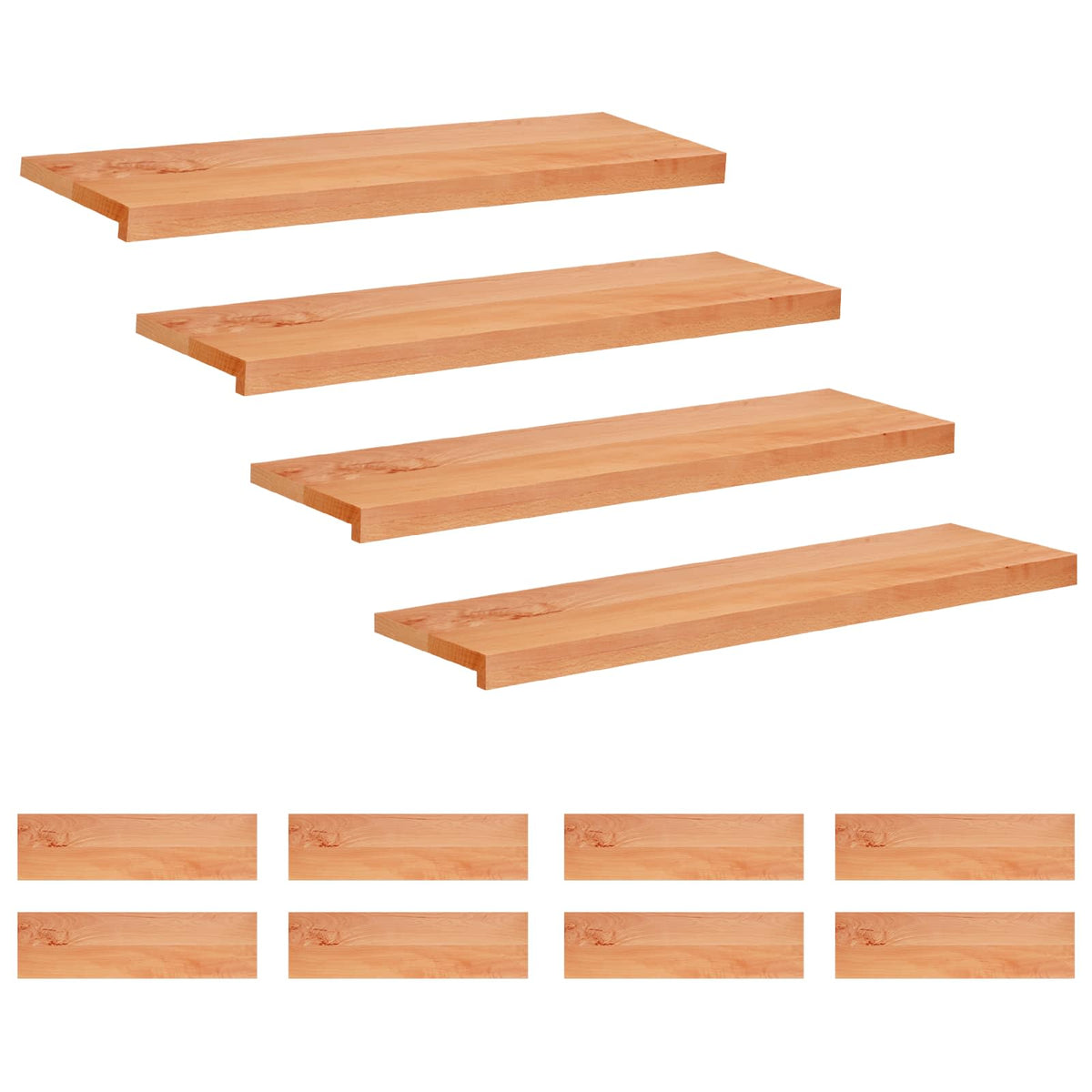 Tappeti per scale 12 pz 90 x 30 x 2 cm Vernice | homemem39