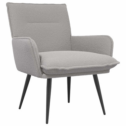 Poltrona Grigio Chiaro Bouclé