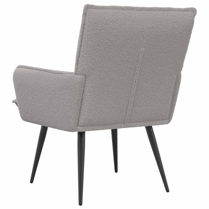 Poltrona Grigio Chiaro Bouclé | homemem39