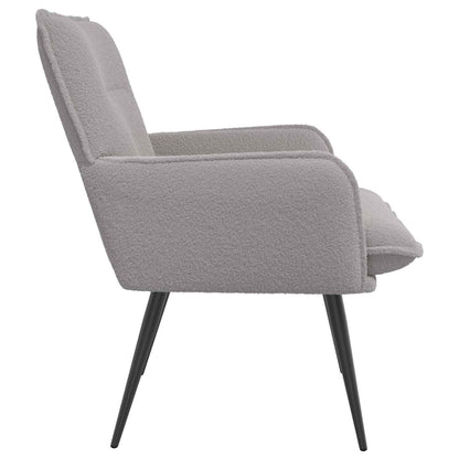 Poltrona Grigio Chiaro Bouclé | homemem39