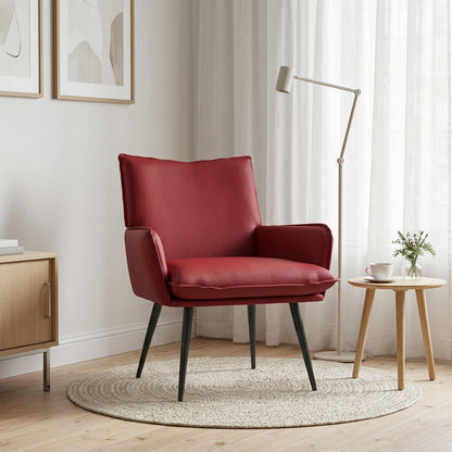 Poltrona Rosso Vino Similpelle