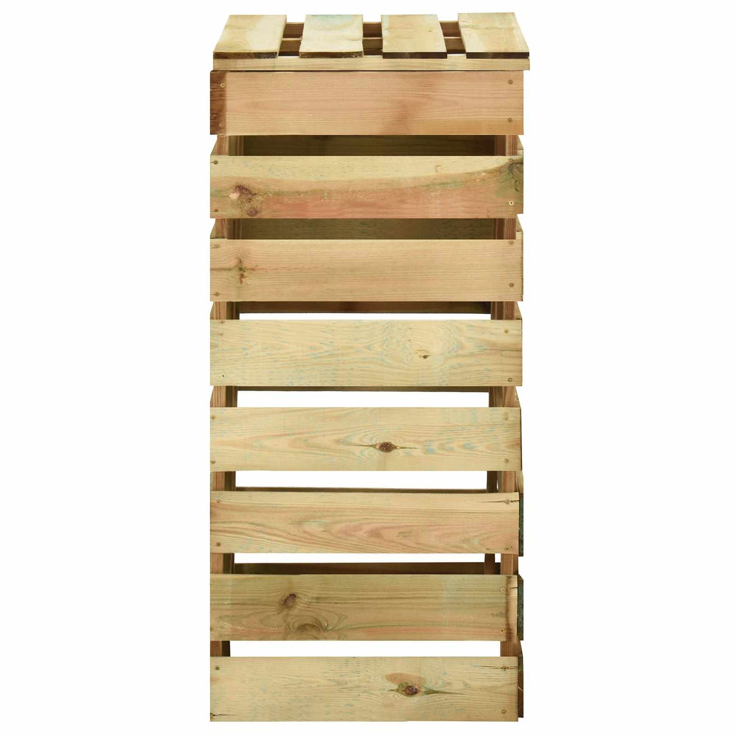 Compostiera da giardino a listelli 2 pcs Verde | homemem39
