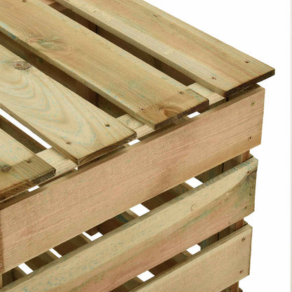 Compostiera da giardino a listelli 4 pcs Verde | homemem39
