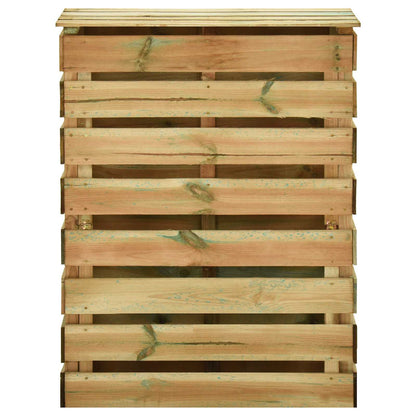 Compostiera da giardino a listelli 4 pcs Verde | homemem39