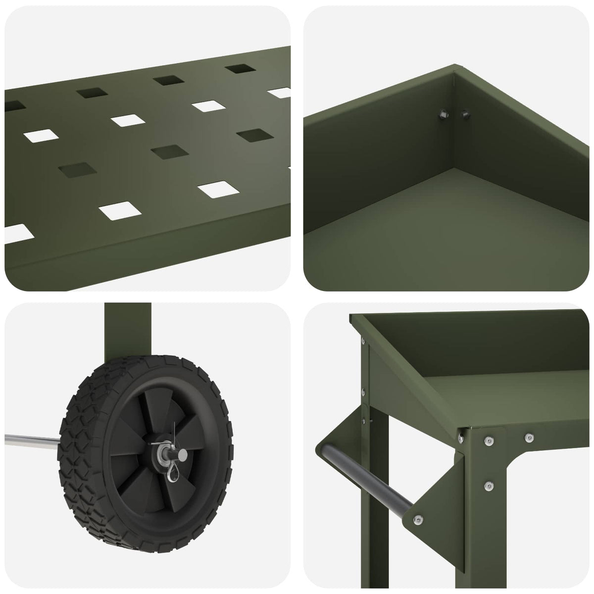Tavolo da Vaso con Ruote 96 x 50 x 89 cm | homemem39