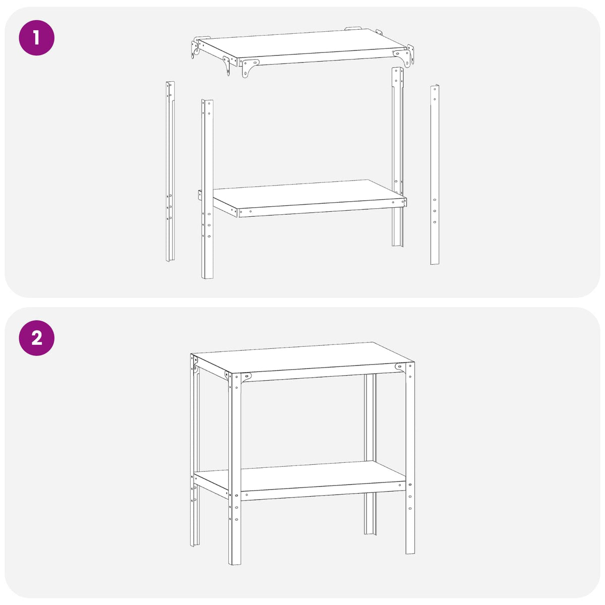 Tavolo da rinvaso 100 x 50 x 80 cm Acciaio verniciato a polvere | homemem39