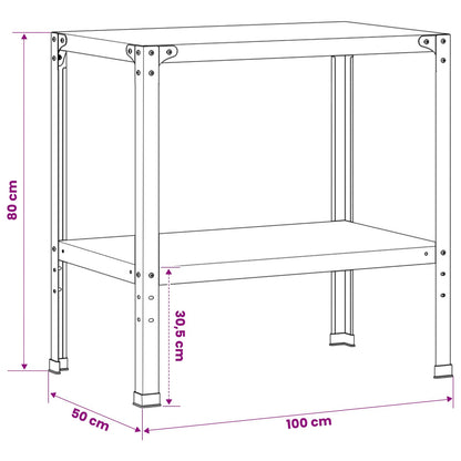 Tavolo da rinvaso 100 x 50 x 80 cm Acciaio verniciato a polvere | homemem39