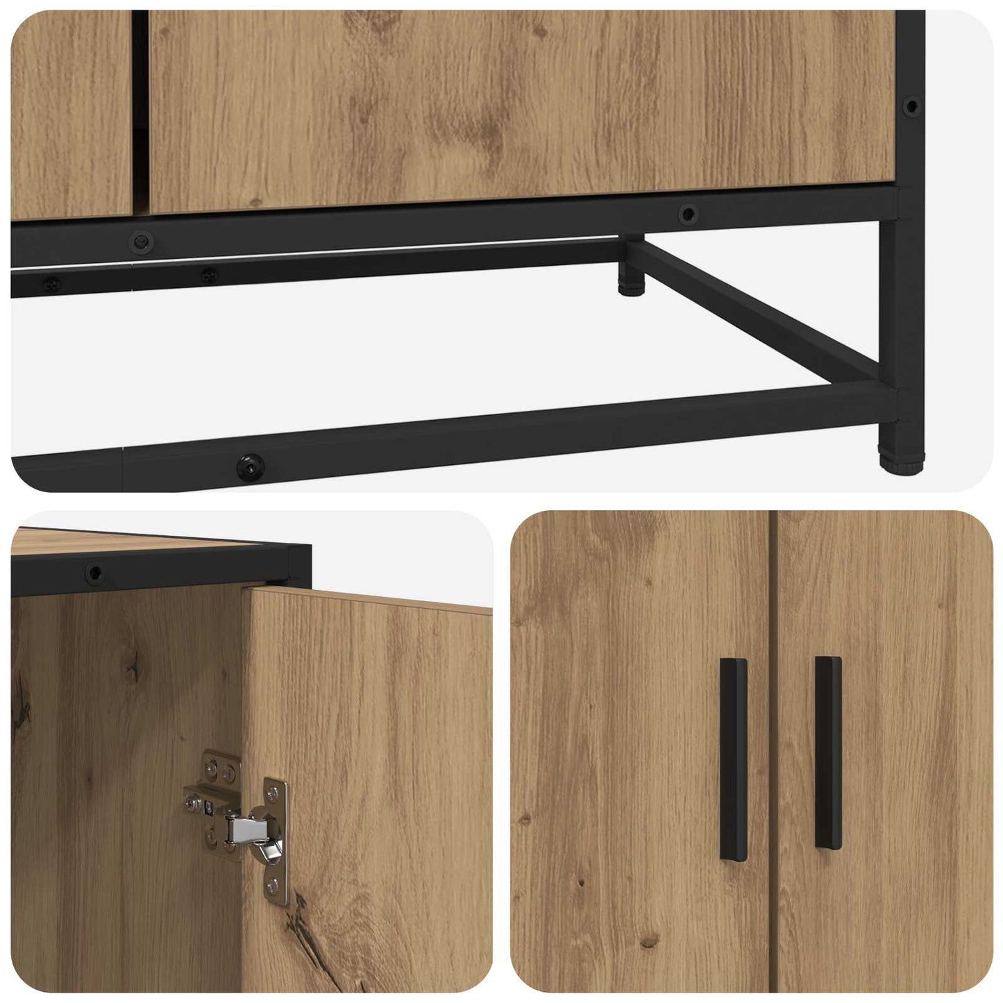 Credenza Rovere Artigianale 134 x 35 x 76 cm