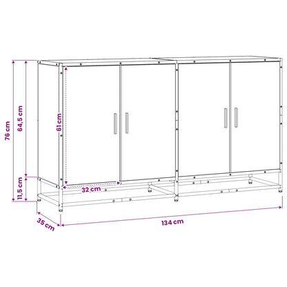 Credenza Rovere Artigianale 134 x 35 x 76 cm