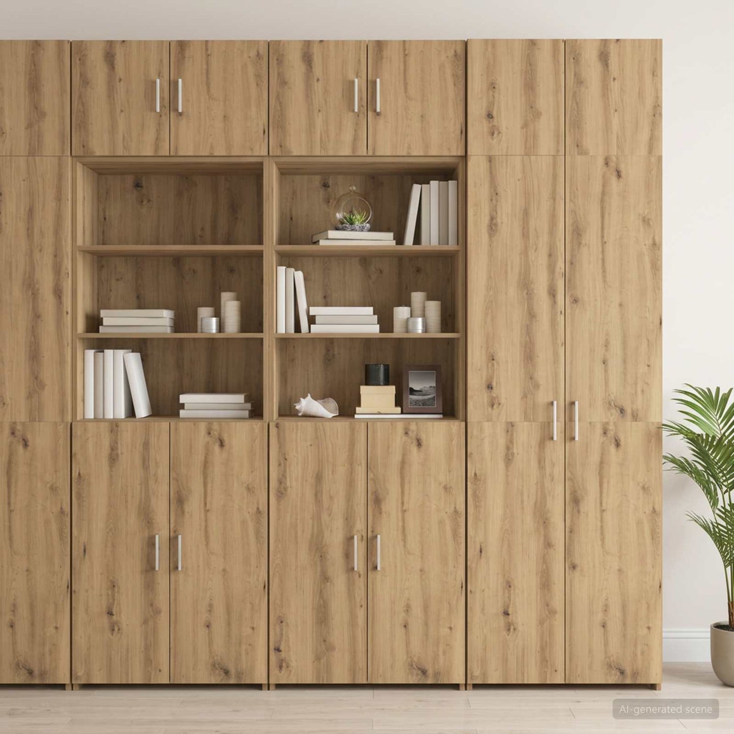 Armadio per la conservazione con ripiani Rovere Artigianale | homemem39