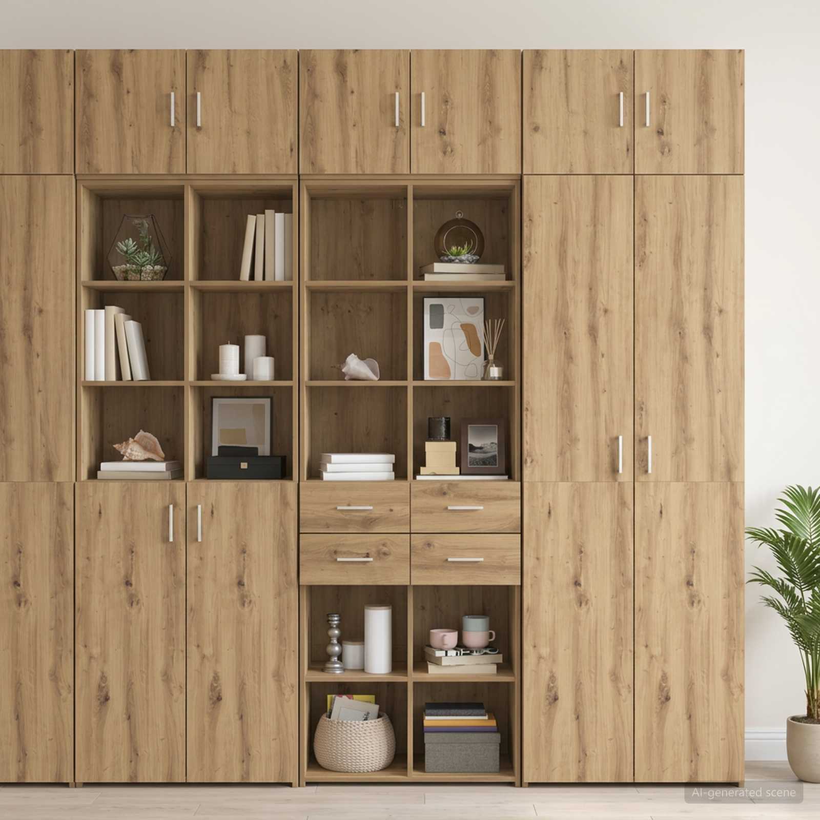 Armadio per la conservazione con ripiani Rovere Artigianale | homemem39