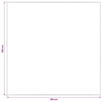 Tappeto Crema 100 x 100 cm 100% Poliestere 3 mm Lavabile | homemem39