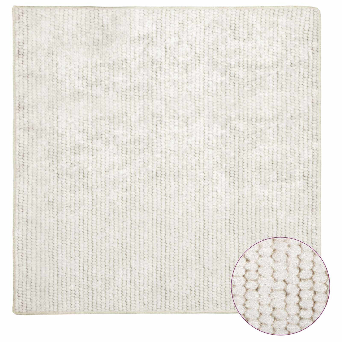 Tappeto Crema 100 x 100 cm 100% Poliestere 3 mm Lavabile | homemem39