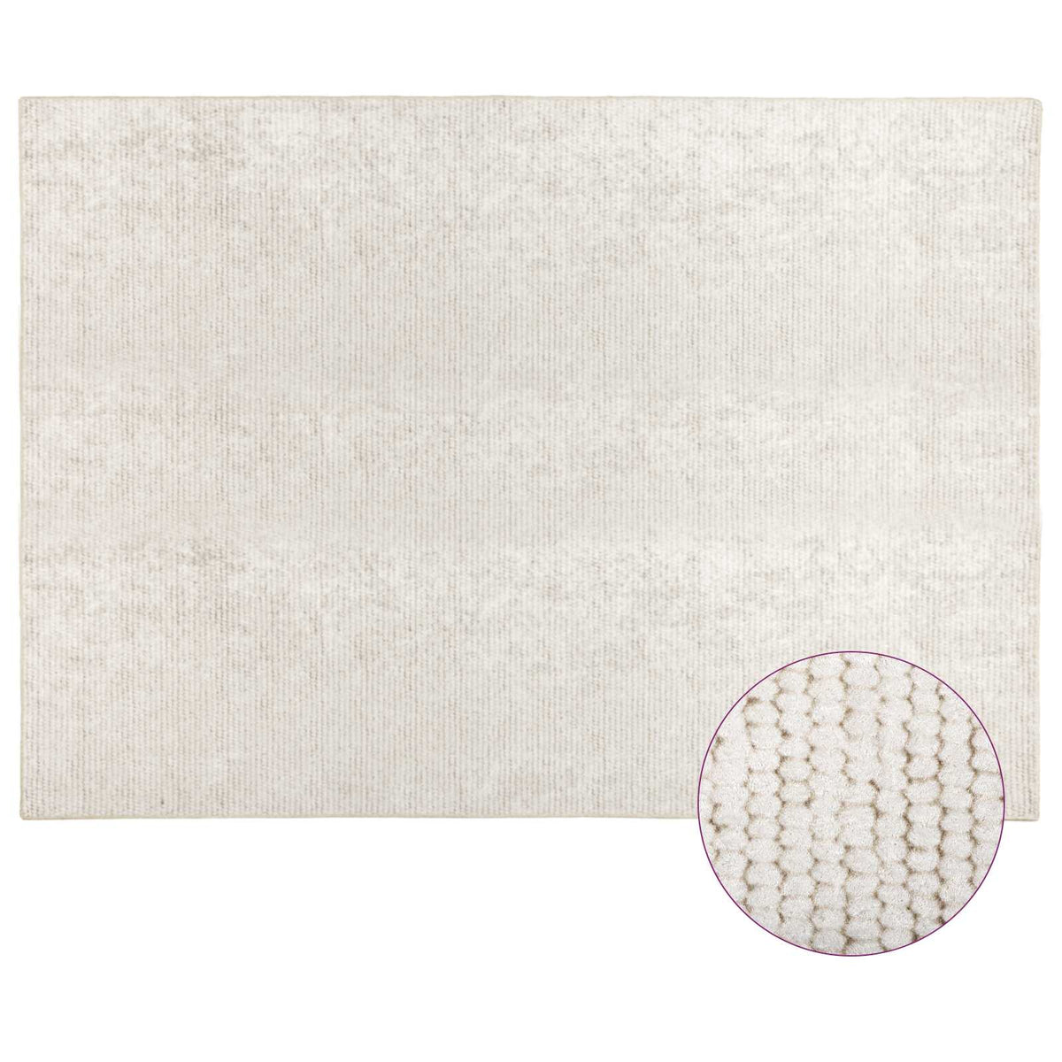 Tappeto Crema 120 x 180 cm 100% Poliestere 3 mm Lavabile | homemem39