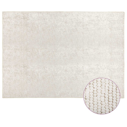Tappeto Crema 120 x 180 cm 100% Poliestere 3 mm Lavabile | homemem39