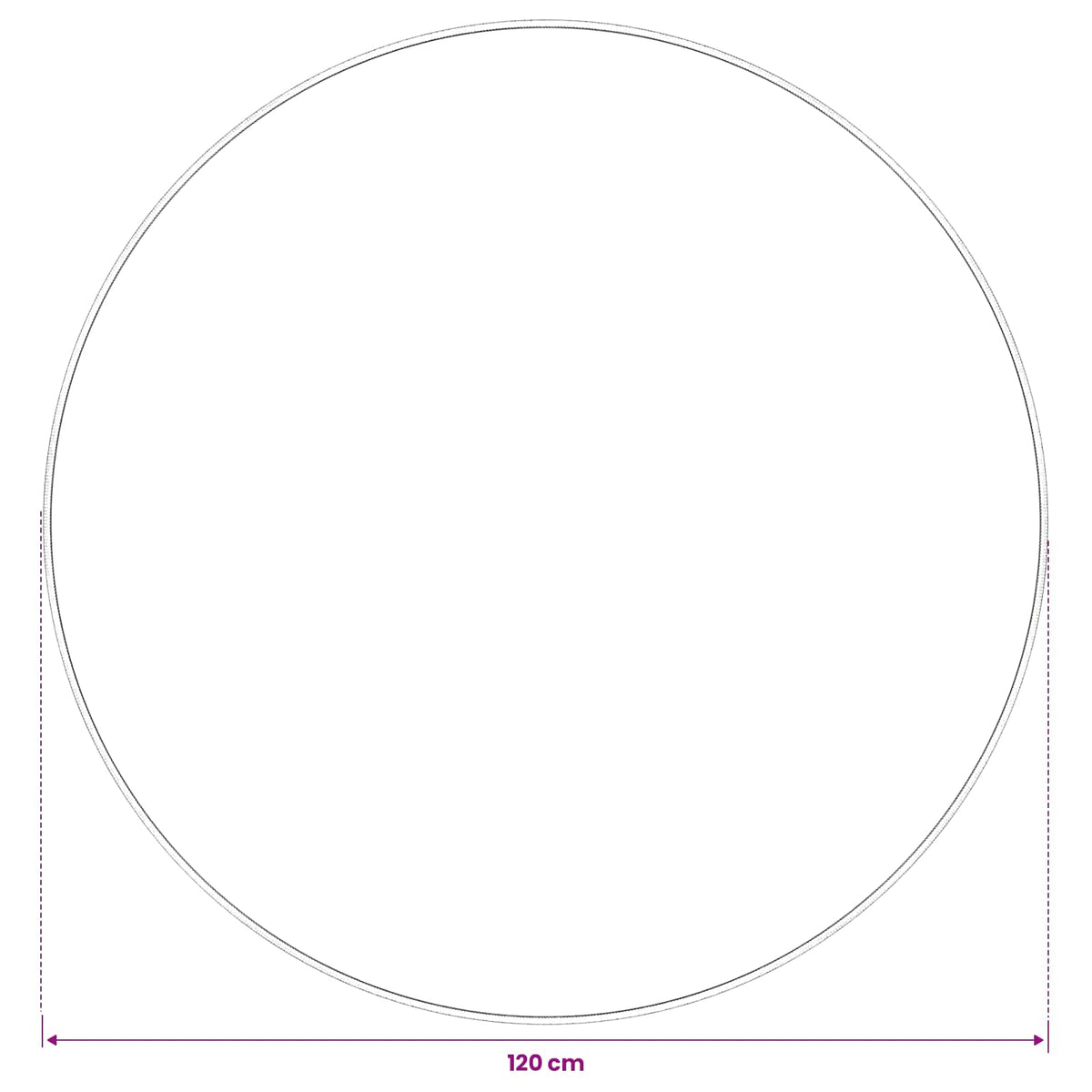 Tappeto Crema Ø 120 cm 100% Poliestere 3 mm Lavabile | homemem39
