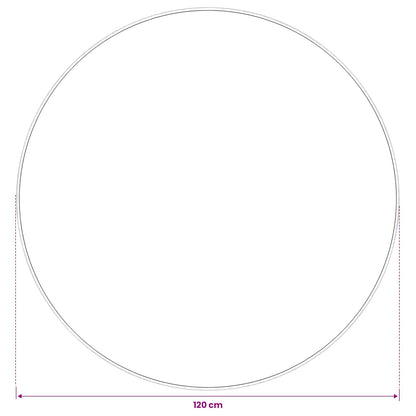 Tappeto Crema Ø 120 cm 100% Poliestere 3 mm Lavabile | homemem39