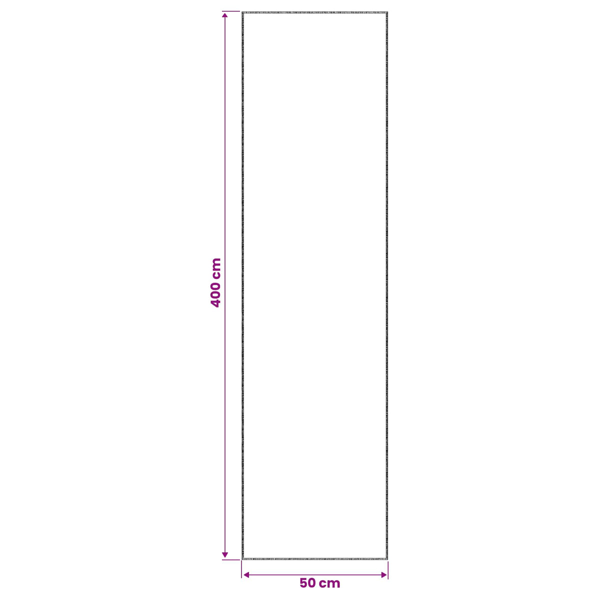 Tappeto Beige 50 x 400 cm 100% Poliestere 3 mm Lavabile | homemem39