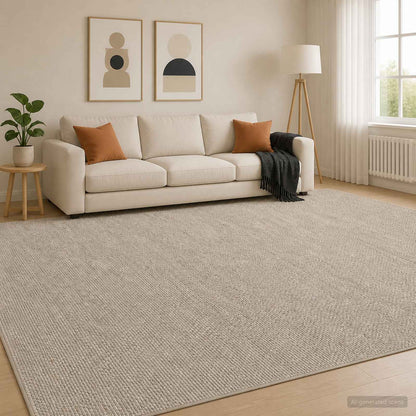 Tappeto Beige 300 x 400 cm 100% Poliestere 3 mm Lavabile