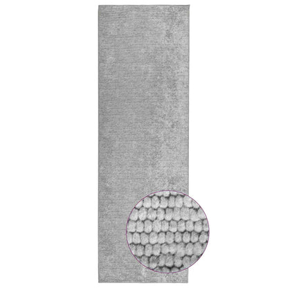 Tappeto Grigio 50 x 250 cm 100% Poliestere 3 mm Lavabile | homemem39