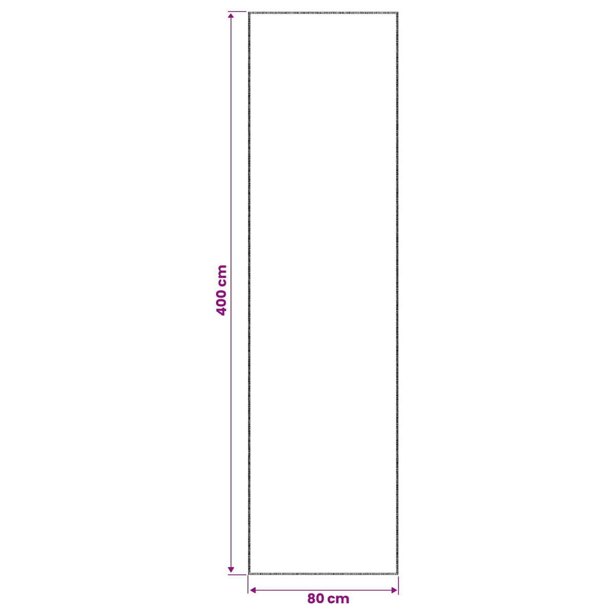 Tappeto Grigio 80 x 400 cm 100% Poliestere 3 mm Lavabile | homemem39
