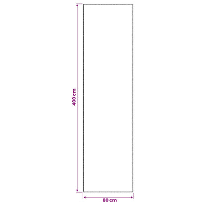 Tappeto Grigio 80 x 400 cm 100% Poliestere 3 mm Lavabile | homemem39