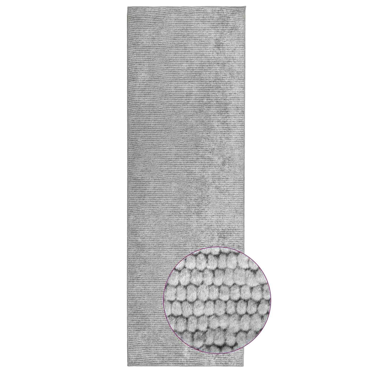 Tappeto Grigio 100 x 150 cm 100% Poliestere 3 mm Lavabile