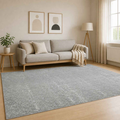 Tappeto Grigio 160 x 230 cm 100% Poliestere 3 mm Lavabile